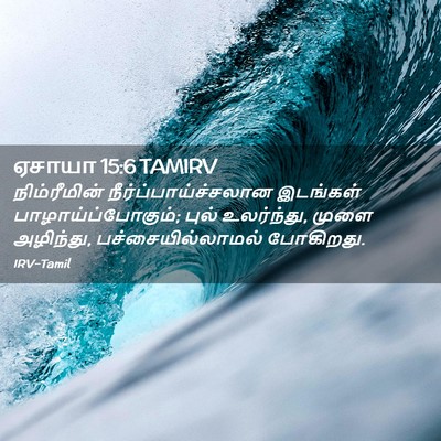 Picture 02 - ஏசாயா 15:6 TAMIRV - நிம்ரீமின் - Bible Verse Picture