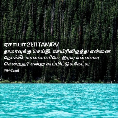 Picture 02 - ஏசாயா 21:11 TAMIRV - தூமாவுக்கு - Bible Verse Picture
