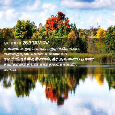 Picture 02 - ஏசாயா 26:3 TAMIRV - உம்மை உறுதியாகப் - Bible Verse Picture