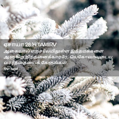 Picture 02 - ஏசாயா 28:14 TAMIRV - ஆகையால் - Bible Verse Picture