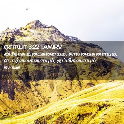Picture 02 - ஏசாயா 3:22 TAMIRV - விநோத உடைகளையும், - Bible Verse Picture