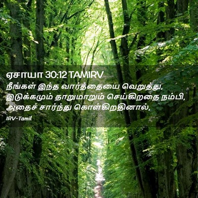 Picture 02 - ஏசாயா 30:12 TAMIRV - நீங்கள் இந்த - Bible Verse Picture