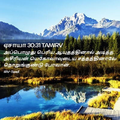 Picture 02 - ஏசாயா 30:31 TAMIRV - அப்பொழுது பெரிய - Bible Verse Picture