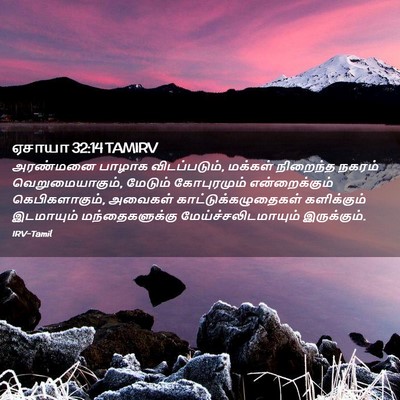 Picture 02 - ஏசாயா 32:14 TAMIRV - அரண்மனை பாழாக - Bible Verse Picture