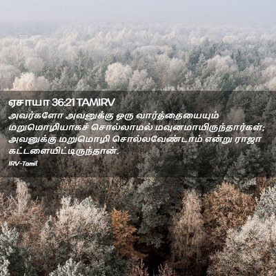 Picture 02 - ஏசாயா 36:21 TAMIRV - அவர்களோ அவனுக்கு - Bible Verse Picture