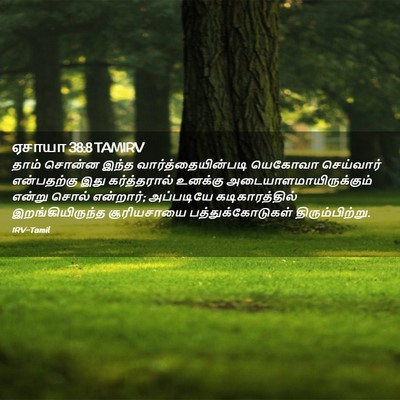 Picture 02 - ஏசாயா 38:8 TAMIRV - தாம் சொன்ன இந்த - Bible Verse Picture