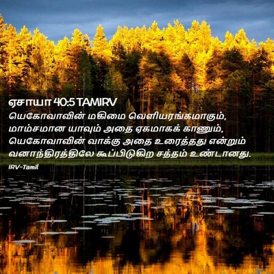 Picture 02 - ஏசாயா 40:5 TAMIRV - யெகோவாவின் மகிமை - Bible Verse Picture