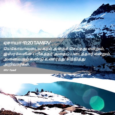 Picture 02 - ஏசாயா 41:20 TAMIRV - யெகோவாவுடைய கரம் - Bible Verse Picture
