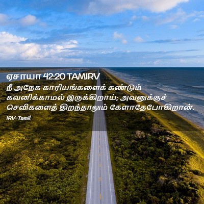 Picture 02 - ஏசாயா 42:20 TAMIRV - நீ அநேக - Bible Verse Picture