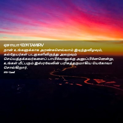 Picture 02 - ஏசாயா 43:14 TAMIRV - நான் உங்களுக்காக - Bible Verse Picture