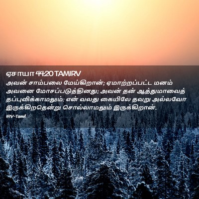 Picture 02 - ஏசாயா 44:20 TAMIRV - அவன் சாம்பலை - Bible Verse Picture