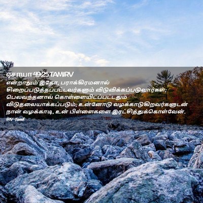 Picture 02 - ஏசாயா 49:25 TAMIRV - என்றாலும் இதோ, - Bible Verse Picture