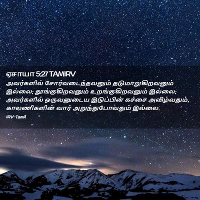 Picture 02 - ஏசாயா 5:27 TAMIRV - அவர்களில் - Bible Verse Picture