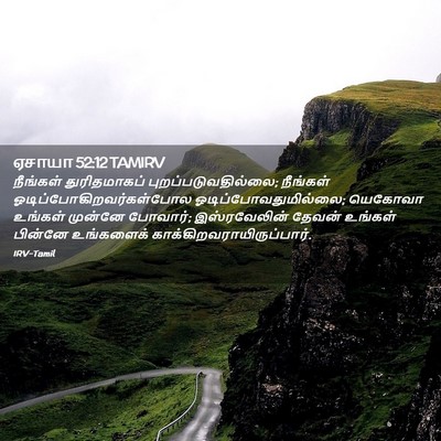 Picture 02 - ஏசாயா 52:12 TAMIRV - நீங்கள் - Bible Verse Picture