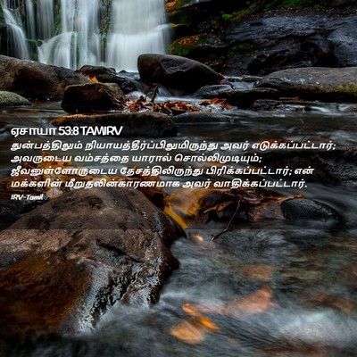 Picture 02 - ஏசாயா 53:8 TAMIRV - துன்பத்திலும் - Bible Verse Picture