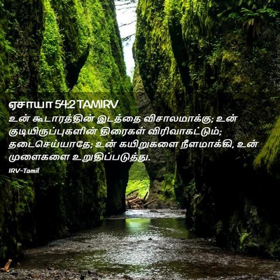 Picture 02 - ஏசாயா 54:2 TAMIRV - உன் கூடாரத்தின் - Bible Verse Picture