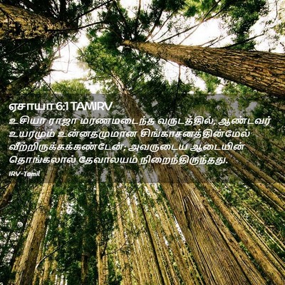 Picture 02 - ஏசாயா 6:1 TAMIRV - உசியா ராஜா - Bible Verse Picture