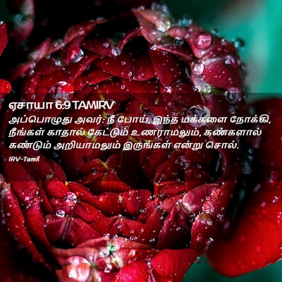 Picture 02 - ஏசாயா 6:9 TAMIRV - அப்பொழுது அவர்: நீ - Bible Verse Picture