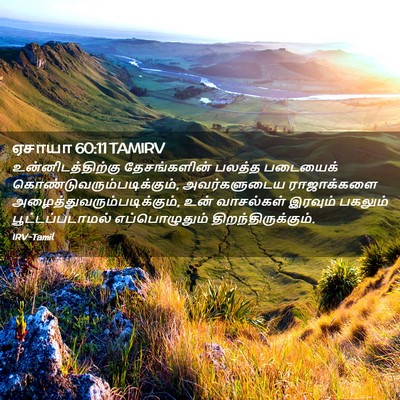 Picture 02 - ஏசாயா 60:11 TAMIRV - உன்னிடத்திற்கு - Bible Verse Picture