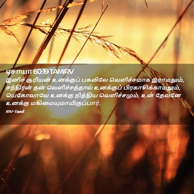 Picture 02 - ஏசாயா 60:19 TAMIRV - இனிச் சூரியன் - Bible Verse Picture