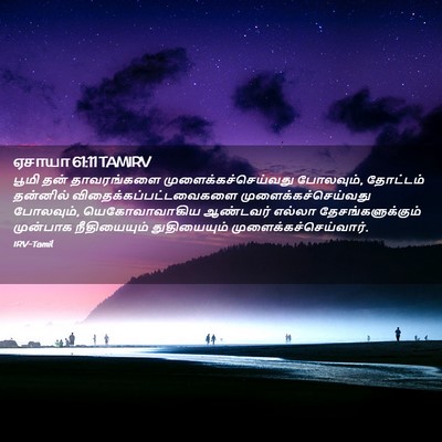 Picture 02 - ஏசாயா 61:11 TAMIRV - பூமி தன் - Bible Verse Picture