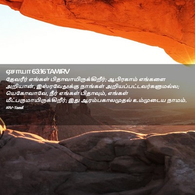 Picture 02 - ஏசாயா 63:16 TAMIRV - தேவரீர் எங்கள் - Bible Verse Picture