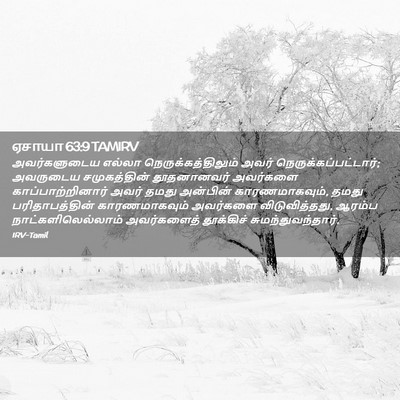 Picture 02 - ஏசாயா 63:9 TAMIRV - அவர்களுடைய எல்லா - Bible Verse Picture