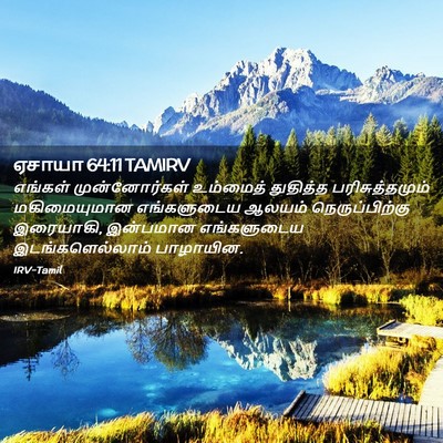 Picture 02 - ஏசாயா 64:11 TAMIRV - எங்கள் - Bible Verse Picture
