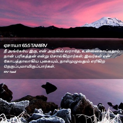 Picture 02 - ஏசாயா 65:5 TAMIRV - நீ அங்கேயே இரு, என் - Bible Verse Picture