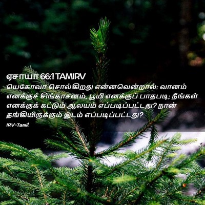 Picture 02 - ஏசாயா 66:1 TAMIRV - யெகோவா சொல்கிறது - Bible Verse Picture