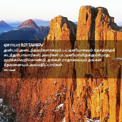 Picture 02 - ஏசாயா 8:21 TAMIRV - துன்பம் - Bible Verse Picture
