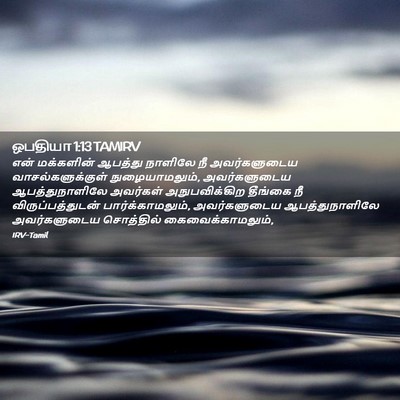 Picture 02 - ஒபதியா 1:13 TAMIRV - என் மக்களின் - Bible Verse Picture