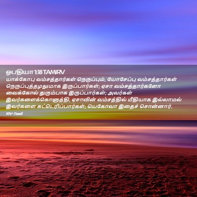 Picture 02 - ஒபதியா 1:18 TAMIRV - யாக்கோபு - Bible Verse Picture