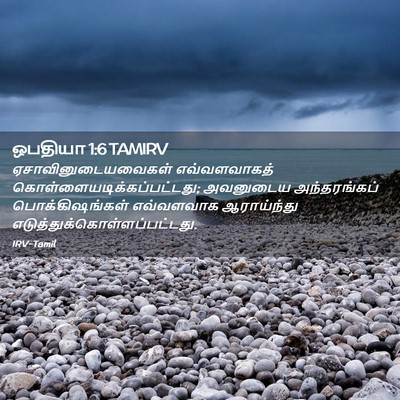 Picture 02 - ஒபதியா 1:6 TAMIRV - ஏசாவினுடையவைகள் - Bible Verse Picture