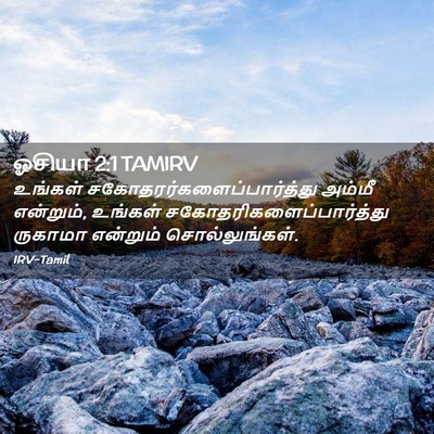 Picture 02 - ஓசியா 2:1 TAMIRV - உங்கள் - Bible Verse Picture