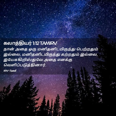 Picture 02 - கலாத்தியர் 1:12 TAMIRV - நான் அதை ஒரு - Bible Verse Picture