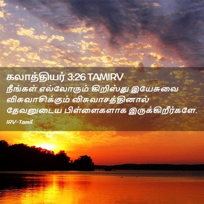 Picture 02 - கலாத்தியர் 3:26 TAMIRV - நீங்கள் எல்லோரும் - Bible Verse Picture