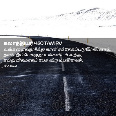Picture 02 - கலாத்தியர் 4:20 TAMIRV - உங்களைக்குறித்து - Bible Verse Picture