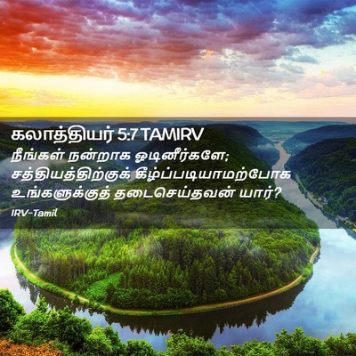 Picture 02 - கலாத்தியர் 5:7 TAMIRV - நீங்கள் நன்றாக - Bible Verse Picture