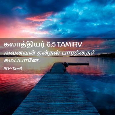 Picture 02 - கலாத்தியர் 6:5 TAMIRV - அவனவன் தன்தன் - Bible Verse Picture