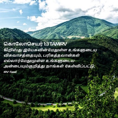 Picture 02 - கொலோசெயர் 1:3 TAMIRV - கிறிஸ்து - Bible Verse Picture