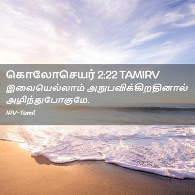 Picture 02 - கொலோசெயர் 2:22 TAMIRV - இவையெல்லாம் - Bible Verse Picture
