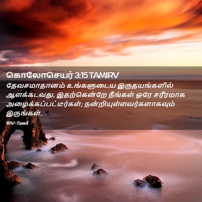 Picture 02 - கொலோசெயர் 3:15 TAMIRV - தேவசமாதானம் - Bible Verse Picture
