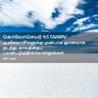 Picture 02 - கொலோசெயர் 4:5 TAMIRV - அவிசுவாசிகளுக்கு - Bible Verse Picture