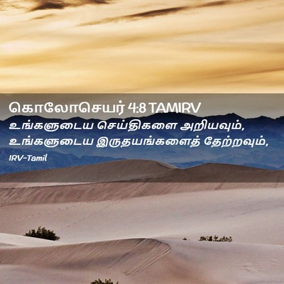Picture 02 - கொலோசெயர் 4:8 TAMIRV - உங்களுடைய - Bible Verse Picture