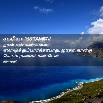 Picture 02 - சகரியா 1:18 TAMIRV - நான் என் கண்களை - Bible Verse Picture