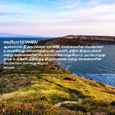 Picture 02 - சகரியா 1:3 TAMIRV - ஆகையால் நீ - Bible Verse Picture