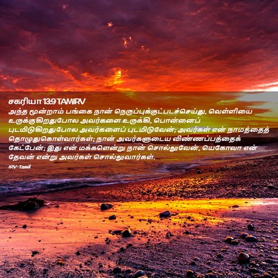 Picture 02 - சகரியா 13:9 TAMIRV - அந்த மூன்றாம் - Bible Verse Picture