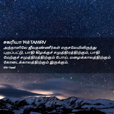Picture 02 - சகரியா 14:8 TAMIRV - அந்நாளிலே - Bible Verse Picture