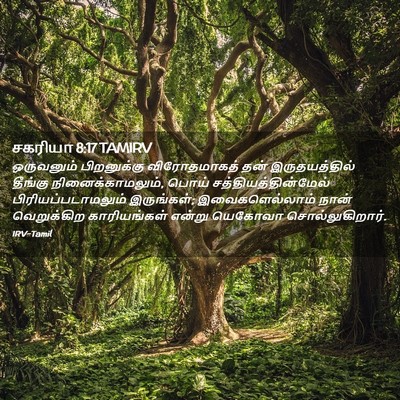 Picture 02 - சகரியா 8:17 TAMIRV - ஒருவனும் - Bible Verse Picture